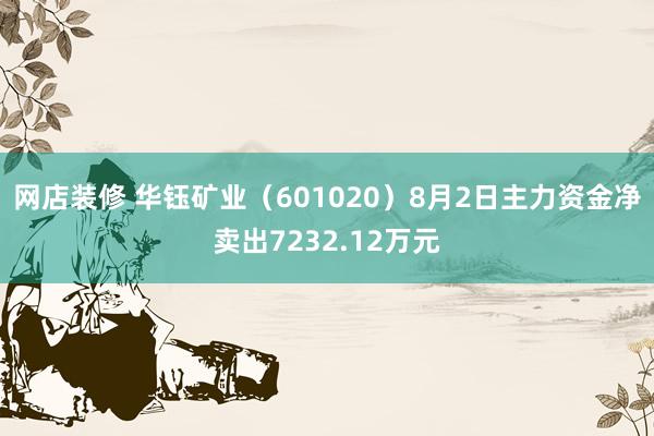 网店装修 华钰矿业（601020）8月2日主力资金净卖出7232.12万元